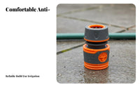 Garden Hose Quick Connector Rubber Coated 1/2 Inch Water Hose Fitting Easy Installation 1/2 & 3/4 Inch Pipe Fitting for Homeowners, Irrigation, Yard