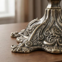 Ornate Metal Candlestick Holder Stable Vintage Metal Candle Holder 4Footed Candle Stand