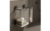 Mesh Hamper with Suction Cups Breathable Foldable Laundry Basket for Washroom, Small Apartments