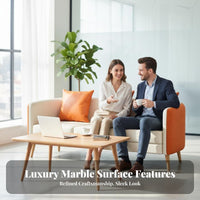 Minimalist Design Sofa and Coffee Table set Modern aesthetic 3-Seater Sofa long-lasting Upholstery Reception Seating firm-density Foam for Business Owners, Office Managers, Homeowners, Waiting Room, Lobby