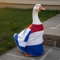 Goose Sweater Outfit Festival Theme Flag Goose Costume Stars and Stripes Yard Decoration for Lawn, Garden
