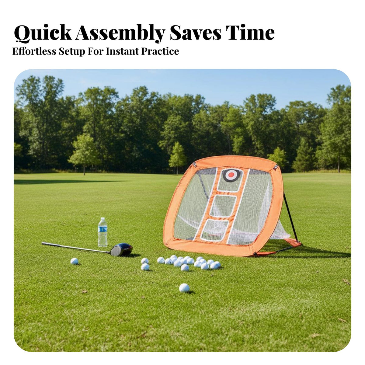 Golf Net with Target Pockets Indoor Foldable Golf Net Compact Target Areas for Patio
