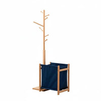 Multi-Functional Coat Rack with Laundry Hamper Allsingle-All-in-Single Storage Freestanding Entryway Organizer Space-Saving Clothing Stand Detachable Basket for Apartment Dwellers, Students, Homeowners, Hallway, Bedroom, Dorm Room