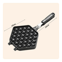 Egg Waffle Pan with Handle Stovetop Egg Waffle Pan Cookware Non-Stick Manual for Home Bakers