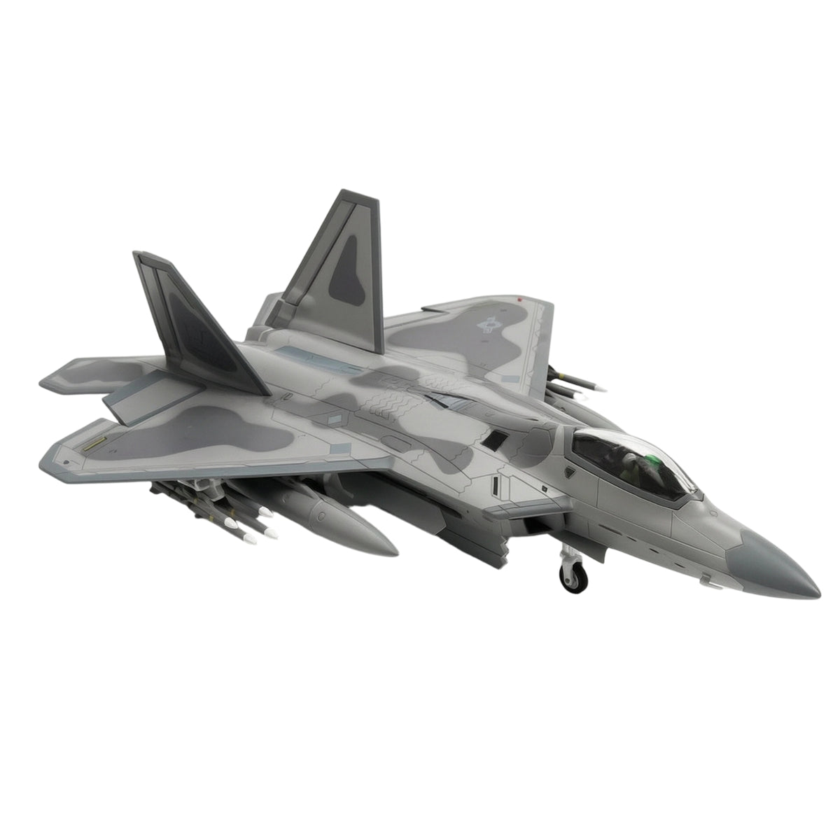 1:72 Scale F-22 Predator Model Display-Ready Fighter Jet Model with Stand Finished Pre-Colored for Collectors