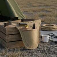 Canvas Tool Pouch Adjustable Strap Tool Belt Pouch Multiple-Pocket Utility Apron for Electricians