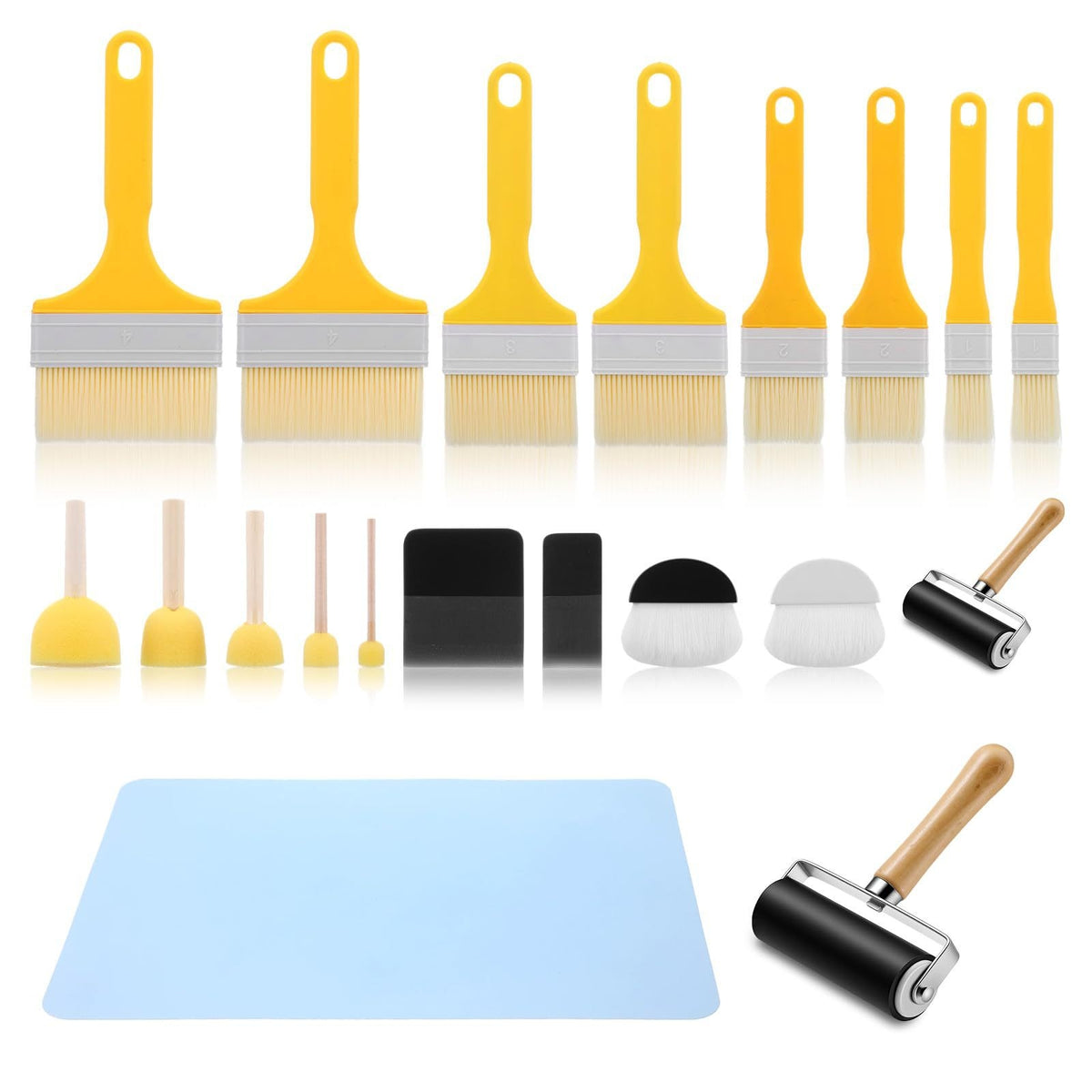 20 Pieces Scrapbooking Kit with Cutting Mat Complete Paper Craft Tool Kit Reusable Collage Tools for Hobbyists
