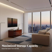 Modern Design TV Cabinet with Shelves Modular Design Stackable Storage Cube Multi-Functional Media Console Large Capacity for Homeowners, Families, Movie Lovers, Living Room, Bedroom, Study