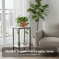 Nordic design Multi-Tier Plant Stand Floor-Standing Multi-Tier Pot Stand Minimalist Design botanical storage areaSaving for homeowners, Gardeners, Living Room, Balcony, Bedroom, Corner