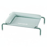 Removable and Washable Dog Cot with Pillow Moisture-Proof Raised Pet Lounger for Indoor