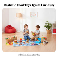 Kids Market Playhouse Indoor Outdoor Use Kids Market Playset DIY Assembly Pretend Food Stall Set for Preschoolers, Parents, Playroom, Bedroom, Daycare