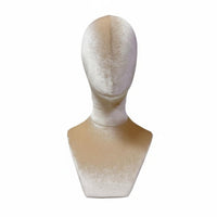 Velvet Mannequin Head Stable Base Flocked Head Form Lightweight for Shop Window