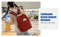 Urban Minimalist Backpack, Nylon School Bag, Breathable, Water-Resistant, for Teens, Travel, Random Color