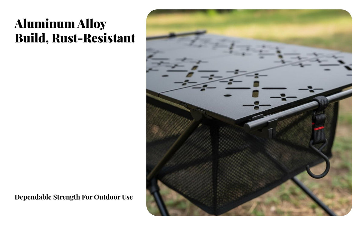 Slatted rollable Table Foldable Design Camping gear Lightweight Outdoor Furniture for Motorcycle tripers, outdoor mealkers, outdoor meal, triping, outdoor meals