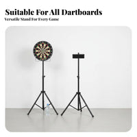 Foldable Design Adjustable Dartboard Holder Anti-Slip Feet Portable Dartboard Stand Sturdy Construction Accessory Long-Lasting for Throwing Game Players, Professionals, Indoor, Home, Club, Clubs