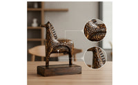 resin Horse Sculpture Abstract Horse Sculpture Textured Ornament for Living Room