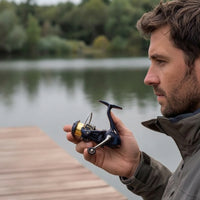 Screw-in Handle Fishing Reel with Shallow Spool left/right Interchangeable Metal Fishing Reel Sleek Compact for Anglers