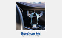 Universal Car Air Vent Phone Holder, Triangle Weighted, Mirror Finish, Hook Attachment, Stable Mount