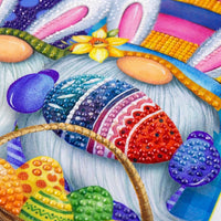 Easter DIY Painting Kit Sparkling Crystals 5D Crystal Craft Handmade Craft Set for Crafters, Wall Decor, Living Room