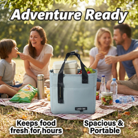 Insulated Lunch Box for, Lunch Container Tote Bags, Thick Thermal Layer Food Carrier, Portable Lunch Box Women, Cool Bag for Picnics