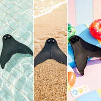 Mermaid Tail Fin Snug-Fitting Monofin with Foot Pockets Mermaid Monofin Molded Swim Fin with Foot Pockets Streamlined