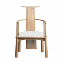 Nordic design Upholstered Wooden Armchair durable Wood Frame Accent Chair Minimalist Design Household Furniture Modern Aesthetic for Homeowners, Families, Restaurant Owners, Tea Room, Home Office, Study, Kitchen