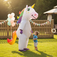 Inflatable animal Costume Tail Mythical Horse Character Costume Front Zipper for Adults
