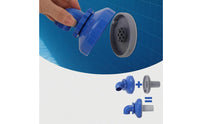 360-Degree Rotation Swimming Pool Inlet Nozzle Kit Hose Clamps Rotatable Pool Elbow Nozzle Sealing Tape Threaded Adapter