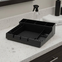 Large Capacity Salon Tool Holder Space Saving Barber Tool Organizer Tray Easy to Use Hair Clipper Storage Station Non-Slip Mat for Barbers, Pet Groomers, Barbershop