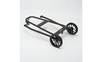 Aluminum Alloy Rear Cargo Rack with Guide Wheels Sturdy Folding Bike Rear Rack High Strength Cylindrical for Commuters, Cyclists, Daily Commuting, Shopping