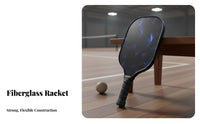 Pickleball Paddle Lightweight Design Fiberglass Pickleball Racket Sports Equipment Ergonomic Grip Wide Sweet Area for Tournament