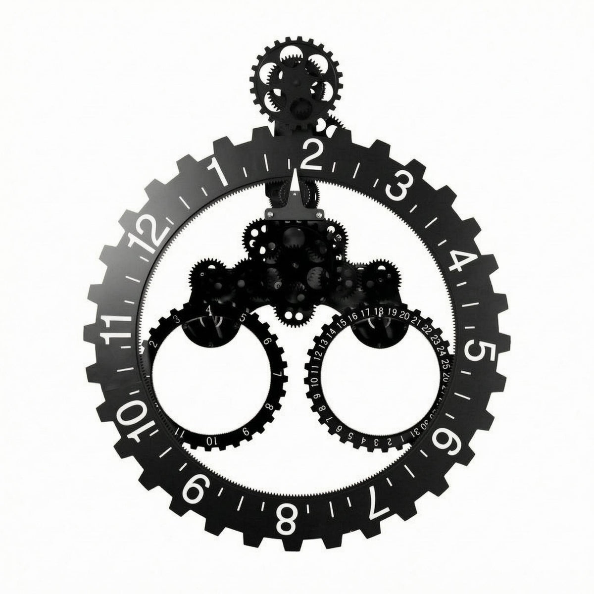 Gear Wall Clock Electronic Movement Home Decor Arabic Numerals Room Decoration