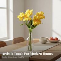 Artificial Flower Lifelike Appearance Real Touch Flower Faux Floral Arrangement for Living Room, Dining Table, Bedroom