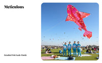 Koi Aquatic Kite Easy to Fly Large Aquatic Kite Light Wind Flyer for Adults
