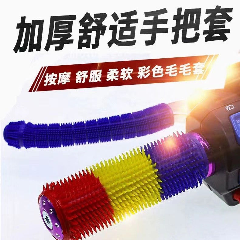 Summer Electric Bike Motorcycle Handlebar Grip Anti-Slip Sweat-Absorbing Soft Rubber Grip
