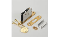 Piano Lock with Keys Brass-Colored Piano Lock Hardware Flush Mount Inset for Woodworkers, Pianos, Instrument Cases