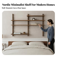 Space-Saving Multi-Tier Hanging Shelf minimalist design Multi-Tier Floating Shelf adaptable Wall-Mounted Rack Sturdy and long-lasting for Apartment Dwellers, Decor fans, Living Room, Bedroom, Office, Hallmethod