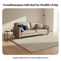 3-Seater Fold-fold-down Couch Bed Space-Saving Sleeper Sofa transformable Design Multi-Use Furniture Foldable for Apartment Dwellers, Homeowners, Home Office Users, Small Spaces, Living Room, RV