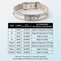 Leather Pet Collar, Universal All Seasons Neckwear, Bling Diamond Accessory, Shiny Decorative Leash, Fashionable Animal Gear