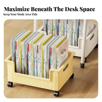Student Book Trolley Mobile Design Rolling carrier Space Saving for Classroom, Kids
