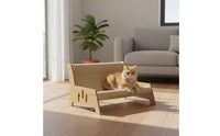 Wear-Resistant Feline Scratcher Sofa Extra Large Feline Scratch Lounge Low Dust Pet Furniture 2-in-1 Design for Indoor, Home