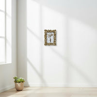 Vintage Gold Photo Frame Versatile Display Gold Baroque Frame Easel Rear Crystal-Clear Glass for Partners, Bedroom