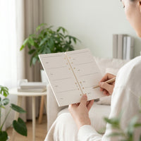 Yulu Stationery A6 Per Loose-Leaf Notebook Refill Pages 120g Off-White Eye Protection Grid Lined Blank Planner