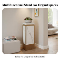 Floor-Standing Rectangular Display pillar Elegant Accent Piece Pedestal Stand Modern design Decorative Furniture Minimalist Design for Home Decorators, Interior Designers, Hotel Lobby, Living Room, Entryway, Showroom