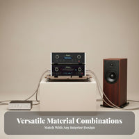 Shock Absorbing Audio Equipment Cabinet Accessible Storage Design Audio Equipment Shelf Sturdy Structure Desktop High-Fidelity Rack Heavy Duty for Audiophiles, Home Theater Enthusiasts, Living Room, Studio
