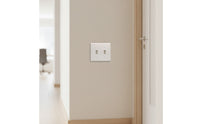 Double Toggle Switch Polycarbonate Thermoplastic Light Control Switch with Faceplate Two-Gang Wall Plate 20A Smooth Finish