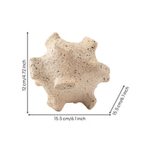Geometric Sculpture Spiky Geometric Ornament Porous Tabletop Decor Piece for Living Room, Study