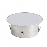 Flat Top Locking Tab Drain Cap Silver Finish Insert-Style Drain Stopper for Pipe Sealing