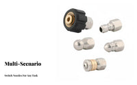 5 Pieces Clog Clearing High Pressure Drain Jetter Nozzle Quick Connect High Pressure Drain Jetter Nozzle Kit Heavy Duty for DIY Enthusiasts