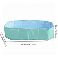 Thickened PVC Foldable Kiddie Pool Flat Base Folding Pool for Children, Kids
